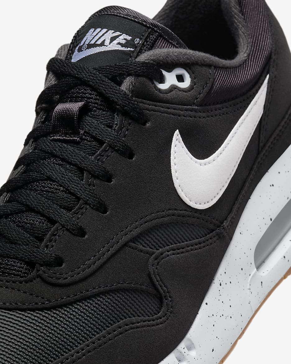 Nike men's air max 1 black gum trainers best sale